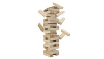 Hathaway Block Out Wood Toppling Tower Stacking Collapsing Game with Bag | BG3151