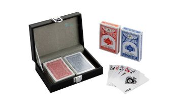Hathaway Monte Carlo Dual Deck Standard Playing Cards with Case | NG2368 BG2368