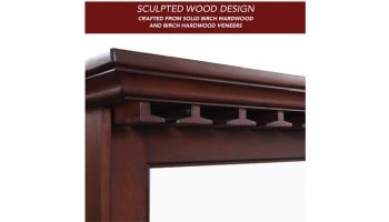 Hathaway Seville 62-In Hardwood Back Bar Mirror | Mahogany Finish | NG2729 BG2729