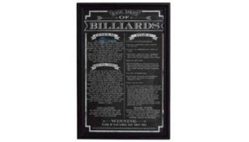 Hathaway Billiards Game Rules Wall Art | NG2029BL BG2029BL