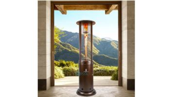 Lava Heat Italia Opus R-Line Commercial Patio Heater | Cylindrical 7.5-Foot | Bronze Propane | RL7MPB
