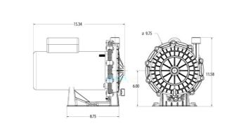 Waterway Universal Booster Pump .75HP 115/230V | Includes Connectors and Hose Kit | 3810430-1PDA	