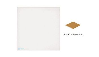 National Pool Tile 6x6 Radius Bullnose Pool Tile | White - Radius Bullnose | A3602 WHITE