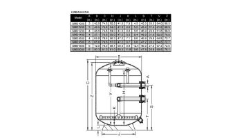 Waterco Micron SMDD3000 118" Commercial Side Mount Deep Bed Sand Filter | 8" Flange Connection 88 PSI | 76.10 Sq. Ft. 761 GPM | 22493006204NA | 30493006204NA