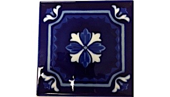 Cepac Tile Le Fleur 6x6 Series | Electric Blue | LF-66