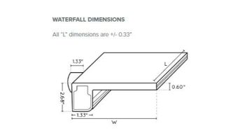 Natural Wonders Classic 12" Waterfall with | 1" Lip Bottom Port | White | 25576-120-000