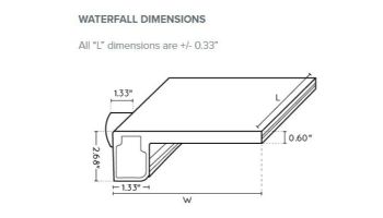 Natural Wonders Classic 48" Waterfall with | 1" Lip Bottom Port | White | 25576-420-000