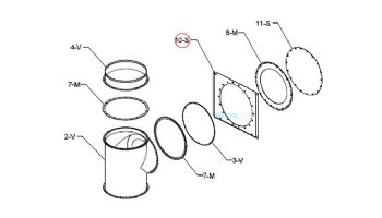 Raypak Rear Flue Exhaust Cover Panel | 009664F