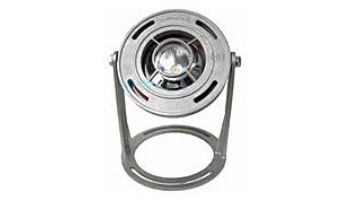 J&J Electronics PureWhite FX2 Series Wet/Dry LED Underwater Fountain Luminaire | Warm White Light | Base And Guard | 120V 50' Cord | LFF-X2L-120-FL-WG-WB-50-CS 24249