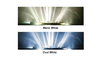 J&J Electronics PureWhite FX2 Series Wet/Dry LED Underwater Fountain Luminaire  | Warm White Light | Base And Guard | 120V 50' Cord | LFF-X2L-120-FL-WG-WB-50-CS 24249