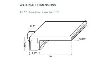 Natural Wonders Classic 96" Waterfall with | 1" Lip Back Port | White | 25577-820-000