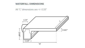 Natural Wonders Classic 96" Waterfall with | 6" Lip Back Port | Clear | 25577-835-600