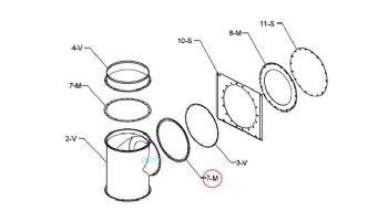 Raypak Flue Exhaust Tee Seal Gasket 10" | 009693F