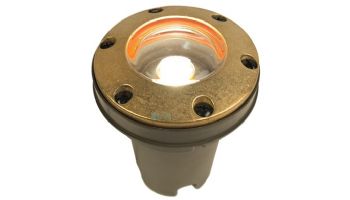 FX Luminaire FC LED Well Light | 3 LED Zone Dimming | Ring Faceplate | Natural Brass | FC-ZD-3LED-RG-BS