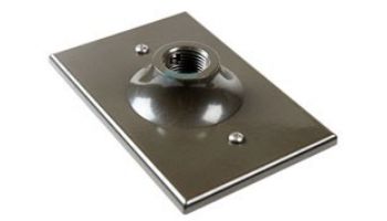 FX Luminaire LED Down Lights - Mounting Wall Plate 1-Gang 1/2" Thread | Black | WP-1G-050-FB