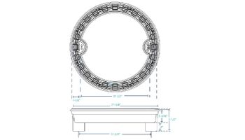 Custom Molded Products 20" Unblockable Ring Complete Drain | White | 25506-330-000