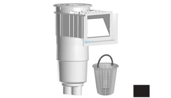 AquaStar Flow Star Skimmer with Water Stop Face, Float Assembly, Basket, Lid, Adjustable Collar and 9" Ultra Basket | Black | SKR102-L