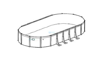 Coronado 10' x 15' Oval 54" Sub-Assy for CaliMar Above Ground Pools | Resin Top Rails | 5-4950-139-54