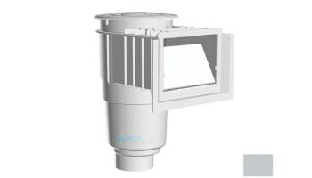 AquaStar Flow Star Skimmer with Water Stop Face, Float Assembly, Basket, Lid, Adjustable Collar and 4" Socket Sump | Light Gray | SKR103D