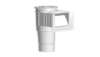 AquaStar Flow Star Skimmer with Water Stop Face, Float Assembly, Basket, Lid, Adjustable Collar and 6" Socket Sump | White | SKR101F