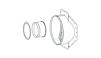 Raypak Flue Exhaust Adapter Assembly | 011901F