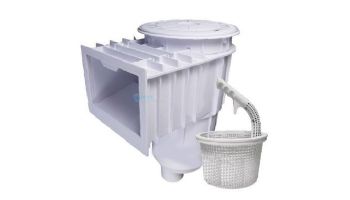 Custom Molded Product In-Ground Gunite Skimmer with Flowskim Basket | White Body | White Cover/Collar | 2" Socket | 25100-150-000