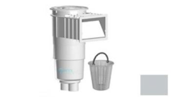 AquaStar Flow Star Skimmer with Flush Face, Float Assembly, Basket, Lid, Adjustable Collar and 9" Ultra Basket | White | SKR201-L