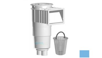 AquaStar Flow Star Skimmer with Flush Face, Float Assembly, Basket, Lid, Adjustable Collar and 9" Ultra Basket | Blue | SKR204-L