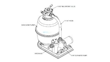 Waterco Exotuff 18" Above Ground Pool Sand Filter System | 1 HP Pump 1.71 Sq. Ft. Filter | SKS18C