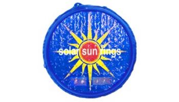 Solar Sun Rings Solar Blanket | Plain Blue Pattern | 5' Diameter with Water Anchors | SSRA-101