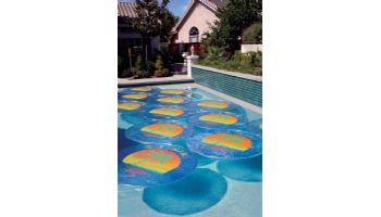 Solar Sun Rings Solar Blanket | Sunburst Pattern | 5' Diameter with Water Anchors | SSRA-SB-02