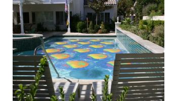 Solar Sun Rings Solar Blanket | Sunburst Pattern | 5' Diameter with Water Anchors | SSRA-SB-02