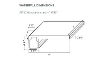 Natural Wonders 12" Streamfall with 6" Lip Back Port | White | 25588-130-000