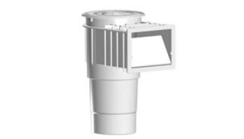 AquaStar Flow Star Skimmer with Flush Face, Float Assembly, Basket, Lid, Adjustable Collar and 6" Socket Sump | White | SKR201F