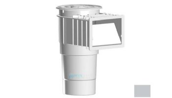 AquaStar Flow Star Skimmer with Flush Face, Float Assembly, Basket, Lid, Adjustable Collar and 6" Socket Sump | Light Gray | SKR203F