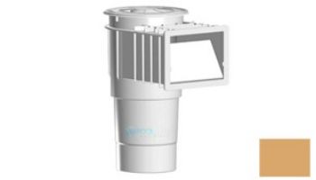 AquaStar Flow Star Skimmer with Flush Face, Float Assembly, Basket, Lid, Adjustable Collar and 6" Socket Sump | Tan | SKR208F