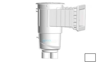 AquaStar Flow Star Water Bonded Skimmer with 5" Deep Throat, Float Assembly, Basket, Lid and Adjustable Collar for Fiberglass | White | SKRFL12B101