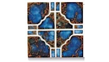 Cepac Tile Zodiac Print Pool Tile | Terra Blue | ZC166