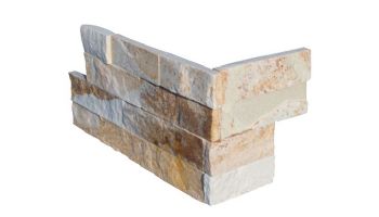 National Pool Tile Natural Ledgerstone 6x16 Corner | Rust | LDGR-RUST CRN