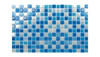 Betsan Glass Tile Artistic Series | Light and Dark Blue Mix | A242 Mix