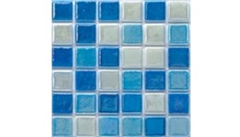 Betsan Glass Tile Artistic Series | Anti Slip Light and Dark Blue Mix | A242 Mix