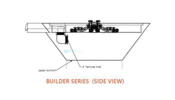 Bobe Water Builder Series Square Water/Fire Pot Original Lip | 24" X 12" | Copper | BCPPMFWA-24-NG