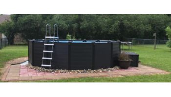 Intex Graphite Gray Panel Pools Above Ground Pool Package | 15' 8" Round x 49" Tall | 26383EH