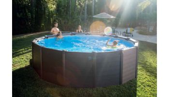 Intex Graphite Gray Panel Pools Above Ground Pool Package | 15' 8" Round x 49" Tall | 26383EH