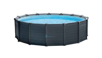 Intex Graphite Gray Panel Pools Above Ground Pool Package | 15' 8" Round x 49" Tall | 26383EH