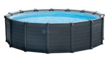 Intex Graphite Gray Panel Pools Above Ground Pool Package | 18' 8" Round x 52" Tall | 26387EH