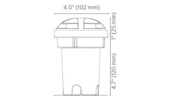 FX Luminaire FC 3 LED Well Light | Bronze Metallic | Ground Wash 180 Deg | FC3LEDGW180BZ