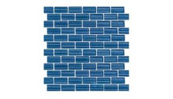 National Pool Tile Parallax Series 1x2 Glass Tile | Cyan | PLL-CYAN