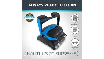 Maytronics Dolphin Nautilus CC Supreme WiFi Connected Robotic Pool Cleaner with Caddy | 99991083-CADDY