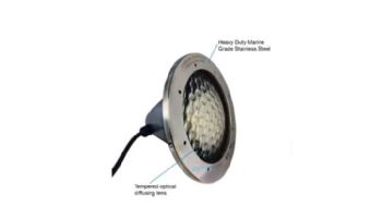 J&J Electronics Incandescent Inground Spa Light Fixture | 100W 12V 100' Cord | TPL-S12-100-100